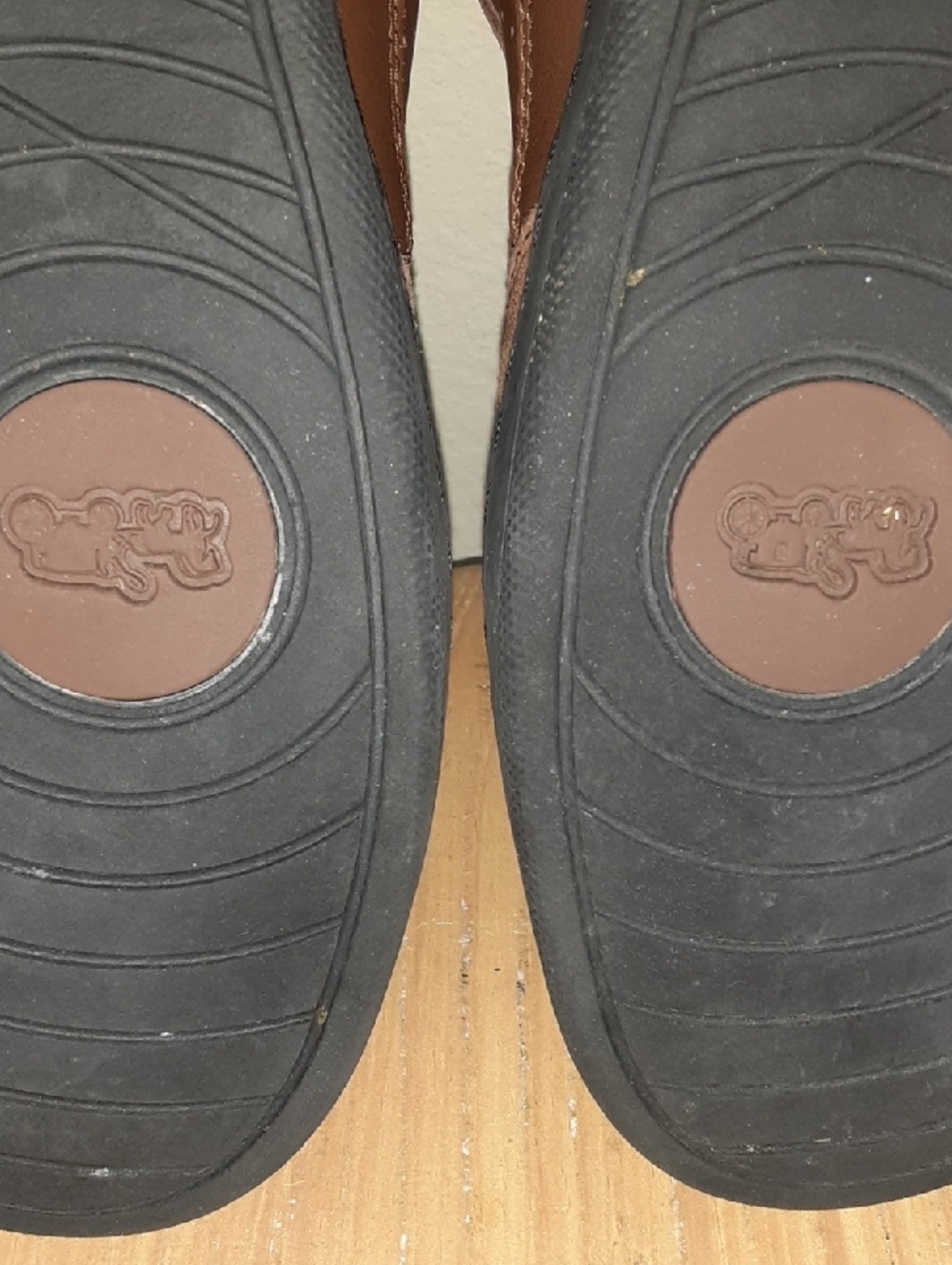 Coach Men's Clip Court Leather Suede Low Top Sneakers Saddle Brown Black 8.5D - Picture 12 of 13